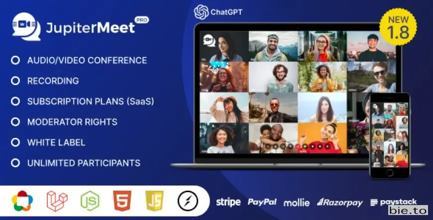 JupiterMeet Pro - White Label Video Conference v1.8.2 - Nulled