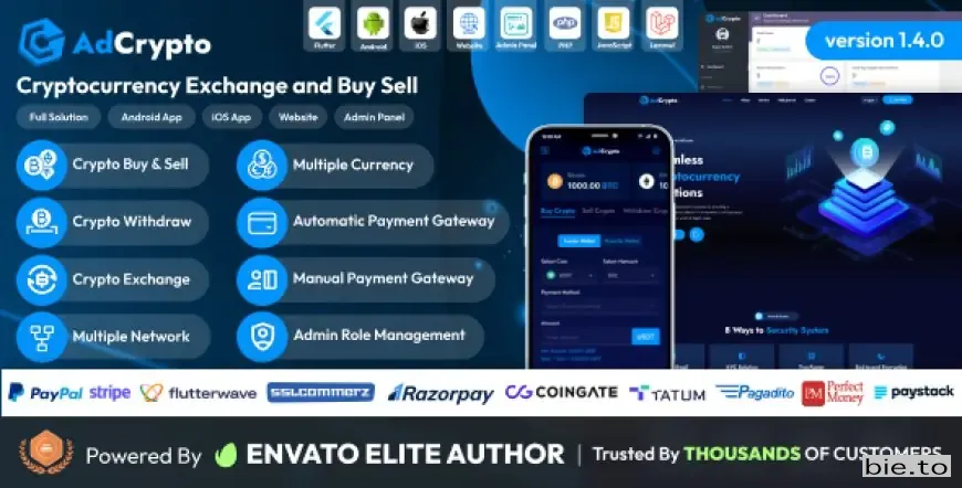 AdCrypto - Cryptocurrency Exchange and Buy Sell Full Solution v1.4.0