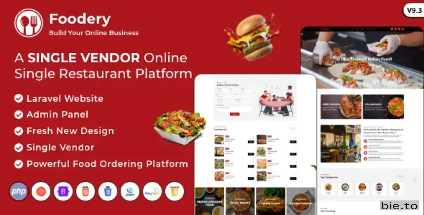 Foodefy - Single Restaurant Online Food Ordering Laravel Website Platform v9.3 - Nulled