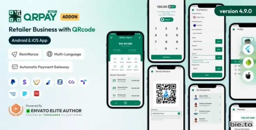 QRPay Agent - Retailer Business with QR Code Android and iOS App v4.9.0