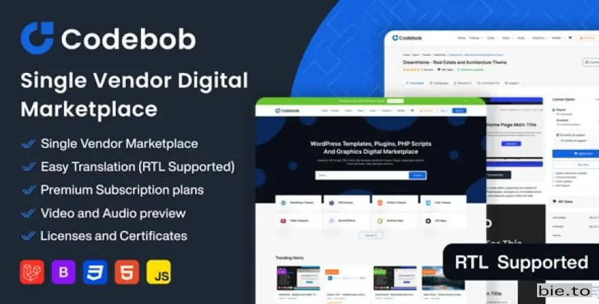 Codebob- Single-Vendor Digital Marketplace v1.0 - Nulled