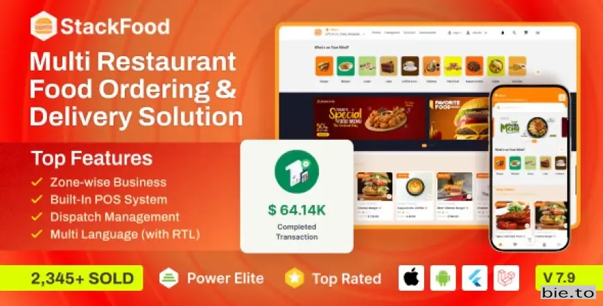 StackFood - Multi Restaurant Food Delivery App with Laravel Admin and Restaurant Panel v7.9 - Nulled