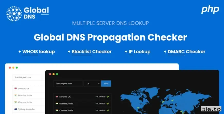 Global DNS - Multiple Server - DNS Propagation Checker - PHP v2.9.2 - Nulled