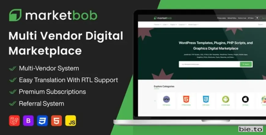 Marketbob - Multi-Vendor Digital Marketplace v2.2 - Nulled