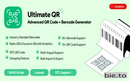 UltimateQR - Advanced QR Code + Barcode Generator | SAAS | PHP Script