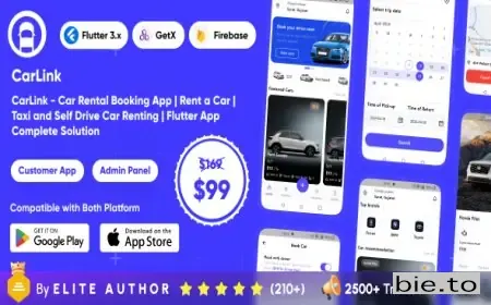 CarLink - Car Rental Booking App - Rent a Car - Taxi and Self Drive Car Renting - Complete Solution