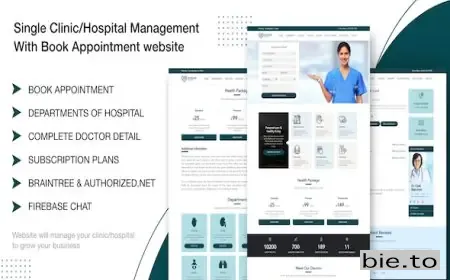 Single Clinic/Hospital Management With Book Appointment website