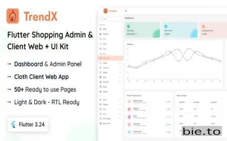 TrendX - Flutter Cloth Admin & Client Web + UI Kit