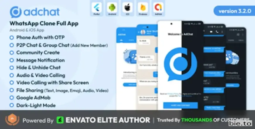 AdChat - WhatsApp Clone Android & iOS app v3.2.0