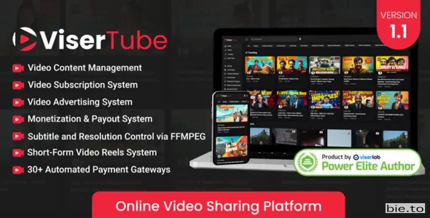 ViserTube - Online Video Sharing Platform v1.1 - Nulled