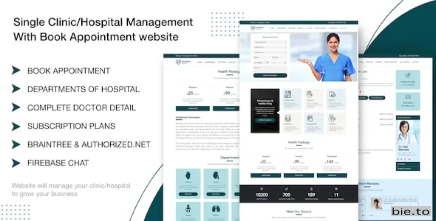 Single Clinic/Hospital Management With Book Appointment website v1.2