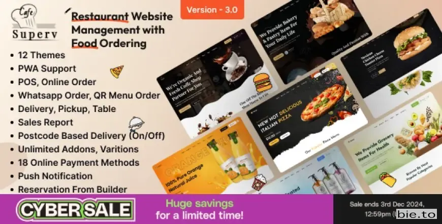 Superv - Restaurant Website Management (Food Ordering) v3.0 - Nulled