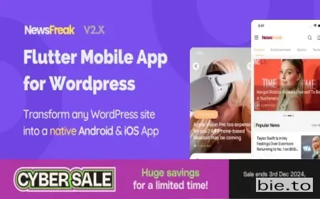 Newsfreak - Flutter Mobile App for WordPress